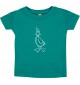 Kinder T-Shirt lustige Tiere EinhornEnte , Einhorn, Ente jade, 0-6 Monate