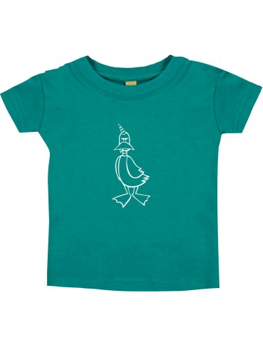 Kinder T-Shirt lustige Tiere EinhornEnte , Einhorn, Ente jade, 0-6 Monate