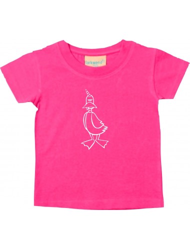 Kinder T-Shirt lustige Tiere EinhornEnte , Einhorn, Ente pink, 0-6 Monate