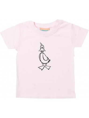 Kinder T-Shirt lustige Tiere EinhornEnte , Einhorn, Ente rosa, 0-6 Monate