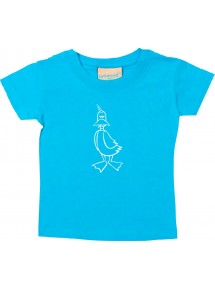 Kinder T-Shirt lustige Tiere EinhornEnte , Einhorn, Ente tuerkis, 0-6 Monate