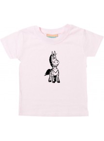 Kinder T-Shirt lustige Tiere EinhornZebra , Einhorn, Zebra rosa, 0-6 Monate