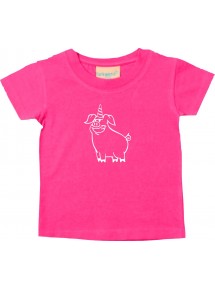 Kinder T-Shirt lustige Tiere Einhornschwein, Einhorn, Schwein, Ferkel