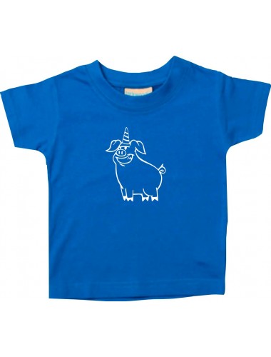 Kinder T-Shirt lustige Tiere Einhornschwein, Einhorn, Schwein, Ferkel royal, 0-6 Monate