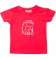 Kinder T-Shirt lustige Tiere Einhornigel, Einhorn, Igel rot, 0-6 Monate