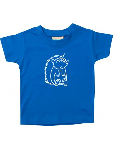 Kinder T-Shirt lustige Tiere Einhornigel, Einhorn, Igel royal, 0-6 Monate