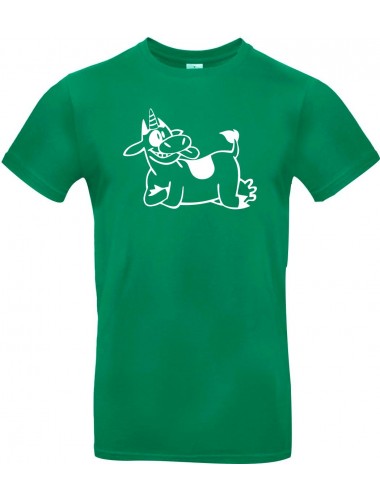 Kinder-Shirt lustige Tiere Einhornkuh, Einhorn, Kuh , kellygreen, 104