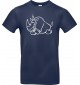 Kinder-Shirt lustige Tiere Einhornnashorn, Einhorn, Nashorn, blau, 104