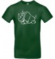 Kinder-Shirt lustige Tiere Einhornnashorn, Einhorn, Nashorn, dunkelgruen, 104