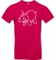 Kinder-Shirt lustige Tiere Einhornnilpferd, Einhorn, Nilpferd, pink, 104