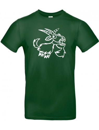 Kinder-Shirt lustige Tiere Einhornziege, Einhorn, Ziege, dunkelgruen, 104
