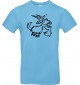 Kinder-Shirt lustige Tiere Einhornziege, Einhorn, Ziege, hellblau, 104