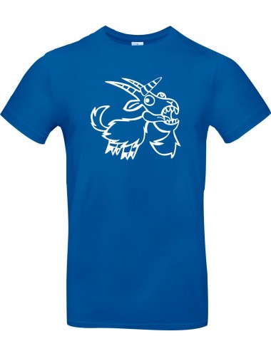 Kinder-Shirt lustige Tiere Einhornziege, Einhorn, Ziege, royalblau, 104