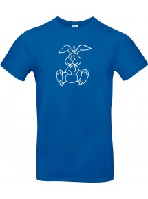 Kinder-Shirt lustige Tiere Einhornhase, Einhorn, Hase, royalblau, 104