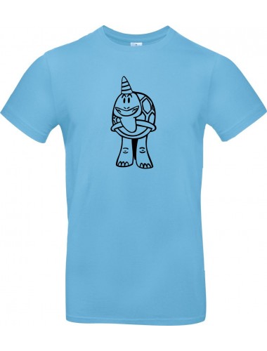 Kinder-Shirt lustige Tiere Einhornschildkröte, Einhorn, Schildkröte hellblau, 104