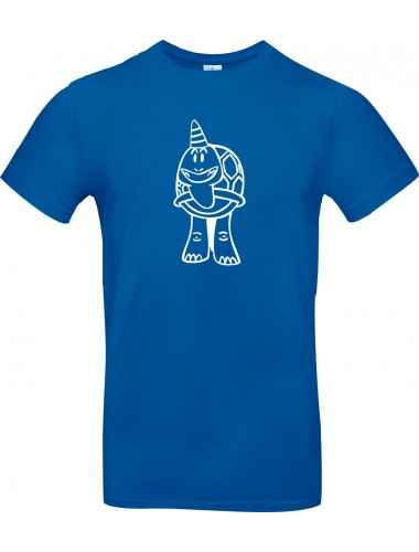 Kinder-Shirt lustige Tiere Einhornschildkröte, Einhorn, Schildkröte royalblau, 104