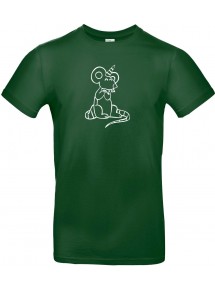 Kinder-Shirt lustige Tiere Einhorn Maus , Einhorn, Maus  dunkelgruen, 104