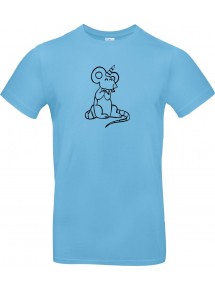 Kinder-Shirt lustige Tiere Einhorn Maus , Einhorn, Maus  hellblau, 104