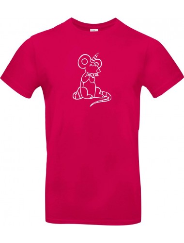 Kinder-Shirt lustige Tiere Einhorn Maus , Einhorn, Maus  pink, 104