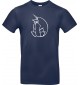 Kinder-Shirt lustige Tiere Einhornpinguin, Einhorn, Pinguin blau, 104