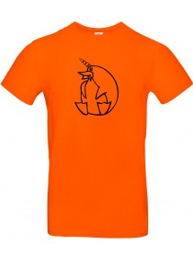 Kinder-Shirt lustige Tiere Einhornpinguin, Einhorn, Pinguin orange, 104