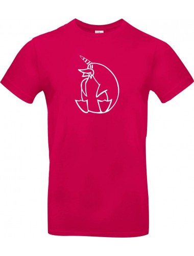 Kinder-Shirt lustige Tiere Einhornpinguin, Einhorn, Pinguin pink, 104