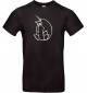 Kinder-Shirt lustige Tiere Einhornpinguin, Einhorn, Pinguin schwarz, 104
