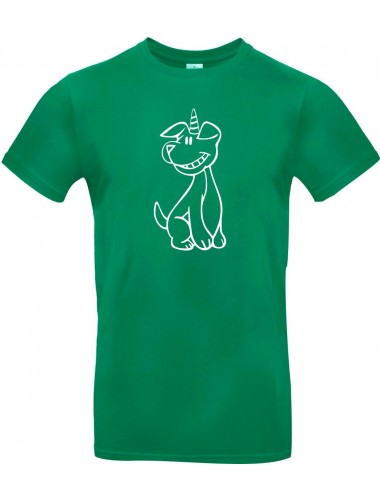 Kinder-Shirt lustige Tiere Einhornhund, Einhorn, Hund, kellygreen, 104