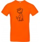 Kinder-Shirt lustige Tiere Einhornhund, Einhorn, Hund, orange, 104