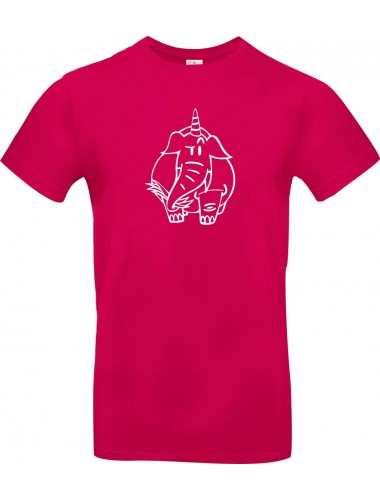 Kinder-Shirt lustige Tiere Einhornelefant, Einhorn, Elefant pink, 104