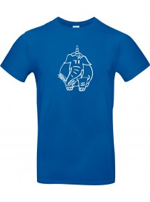 Kinder-Shirt lustige Tiere Einhornelefant, Einhorn, Elefant royalblau, 104