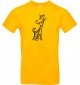 Kinder-Shirt lustige Tiere Einhorngiraffe, Einhorn, Giraffe, gelb, 104