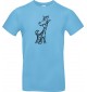 Kinder-Shirt lustige Tiere Einhorngiraffe, Einhorn, Giraffe, hellblau, 104