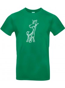 Kinder-Shirt lustige Tiere Einhorngiraffe, Einhorn, Giraffe, kellygreen, 104