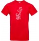 Kinder-Shirt lustige Tiere Einhorngiraffe, Einhorn, Giraffe, rot, 104