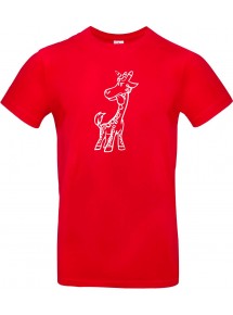 Kinder-Shirt lustige Tiere Einhorngiraffe, Einhorn, Giraffe, rot, 104