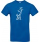 Kinder-Shirt lustige Tiere Einhorngiraffe, Einhorn, Giraffe, royalblau, 104