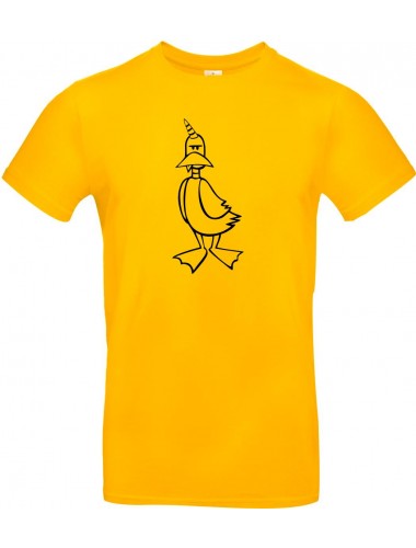 Kinder-Shirt lustige Tiere Einhornente, Einhorn, Ente, gelb, 104