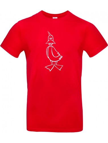 Kinder-Shirt lustige Tiere Einhornente, Einhorn, Ente, rot, 104