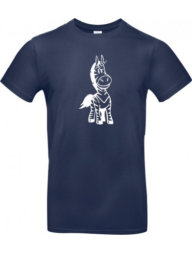 Kinder-Shirt lustige Tiere Einhornzebra, Einhorn, Zebra, blau, 104