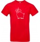 Kinder-Shirt lustige Tiere Einhornschwein, Einhorn, Schwein, Ferkel, rot, 104