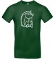 Kinder-Shirt lustige Tiere Einhornigel, Einhorn, Igel, dunkelgruen, 104