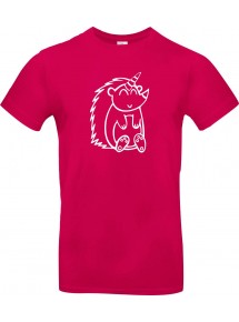 Kinder-Shirt lustige Tiere Einhornigel, Einhorn, Igel, pink, 104
