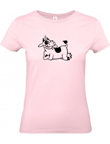 Lady T-Shirt lustige Tiere Einhornkuh, Einhorn, Kuh ,