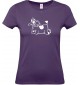 Lady T-Shirt lustige Tiere Einhornkuh, Einhorn, Kuh , lila, L