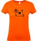 Lady T-Shirt lustige Tiere Einhornkuh, Einhorn, Kuh , orange, L