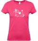 Lady T-Shirt lustige Tiere Einhornkuh, Einhorn, Kuh , pink, L