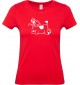 Lady T-Shirt lustige Tiere Einhornkuh, Einhorn, Kuh , rot, L