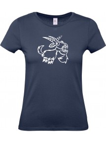 Lady T-Shirt lustige Tiere Einhornziege, Einhorn, Ziege,