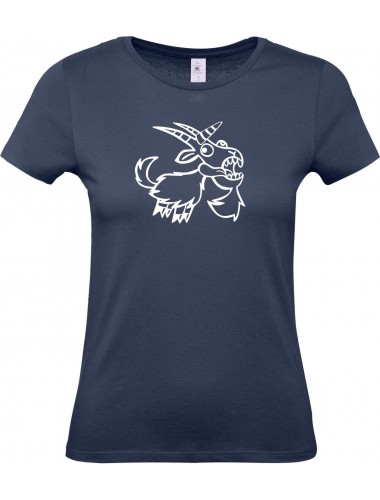 Lady T-Shirt lustige Tiere Einhornziege, Einhorn, Ziege,